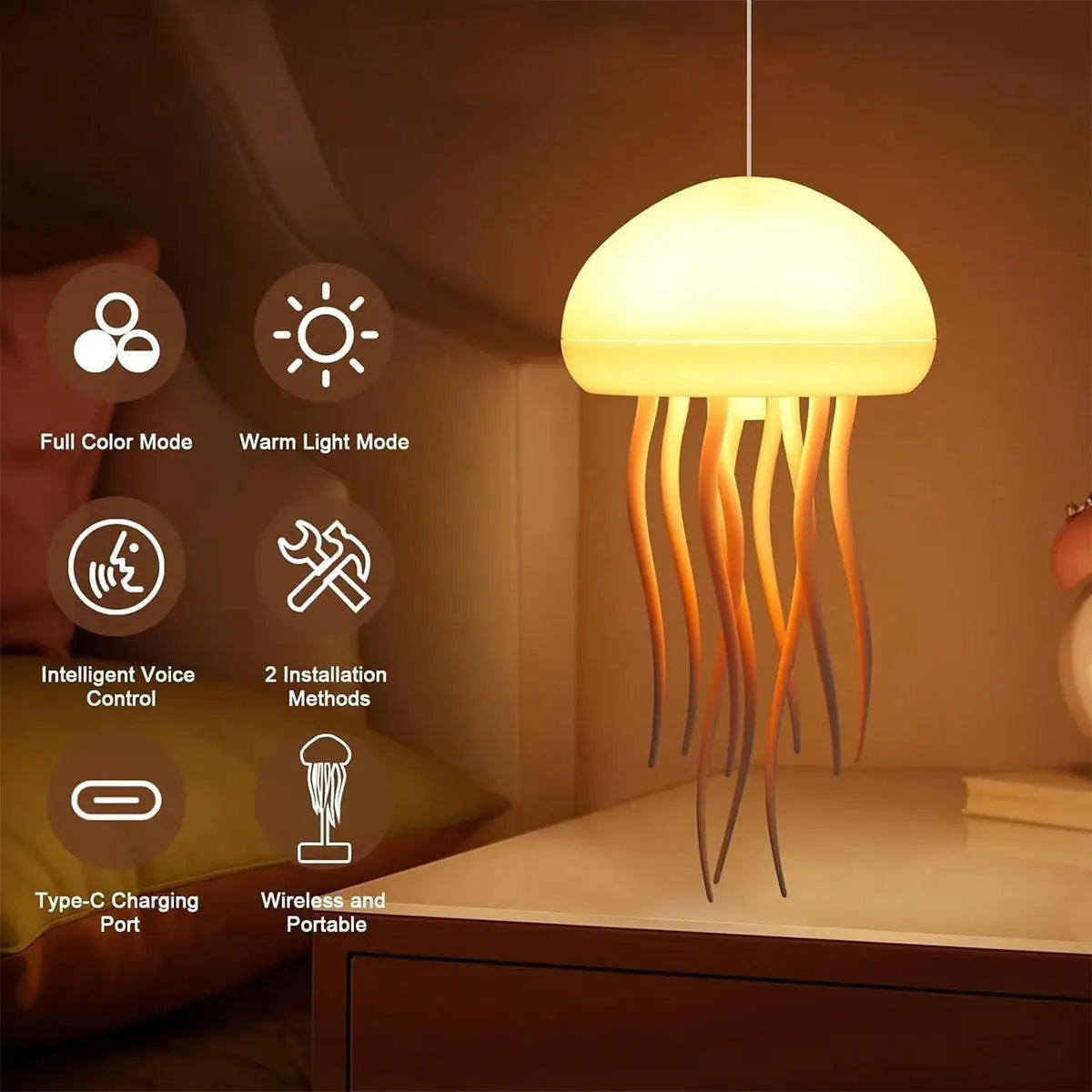 Jellyfish Night Light Floating Lamp