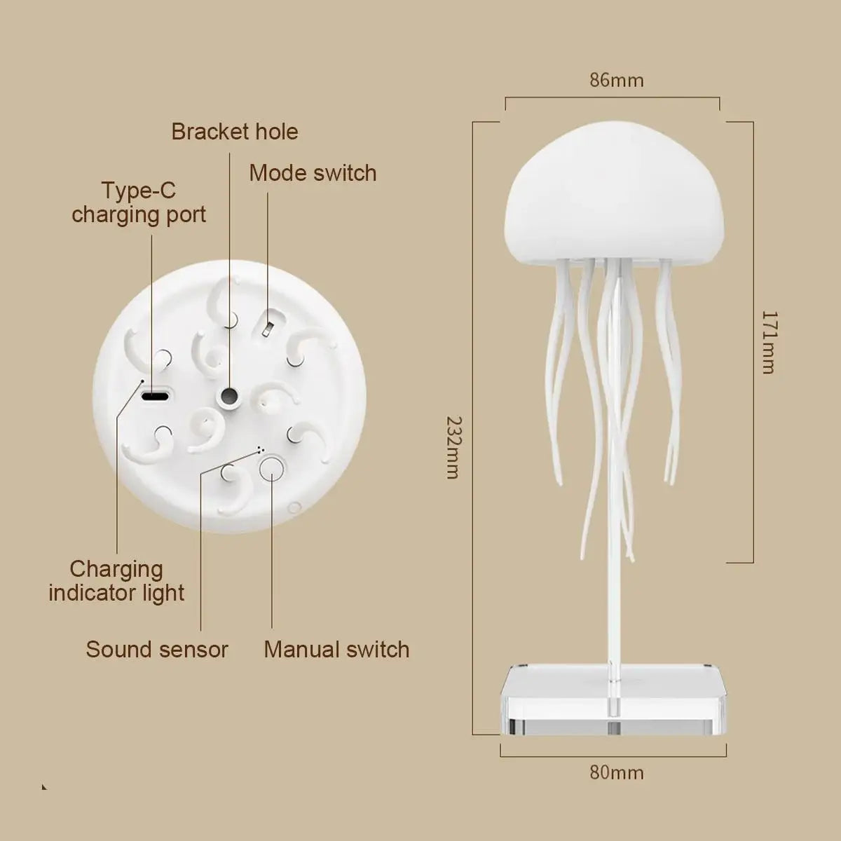 Jellyfish Night Light Floating Lamp